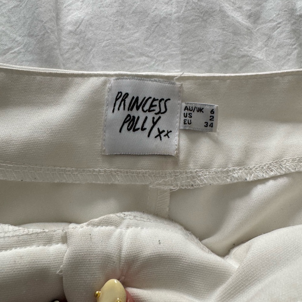 Princess Polly Cream Dress Pants